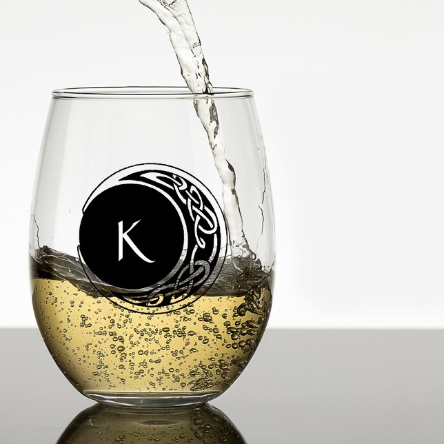 Vaso De Vino Monograma de Círculo magnético de la Luna de Traba (Subido por el creador)