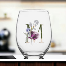 Monograma Floral Femenino Letra inicial M