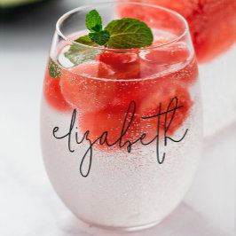 Vaso De Vino Monograma moderno estilo Minimalista