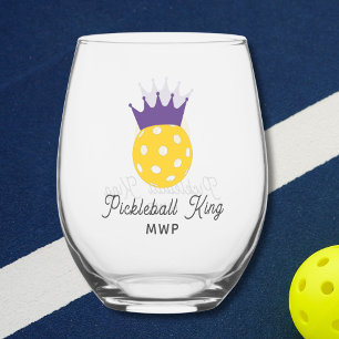 Vaso De Vino Monograma personalizado del rey del baloncesto div