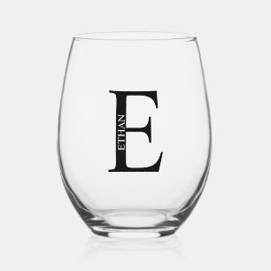 Vaso De Vino Monograma y nombre personalizados
