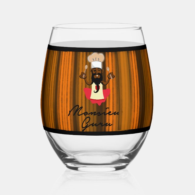 Vaso De Vino Monsieur Guru 2 (Anverso)