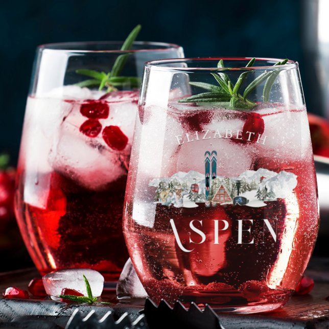 Vaso De Vino Montaña de Invierno | Despedida de Soltera de Esqu (Subido por el creador)