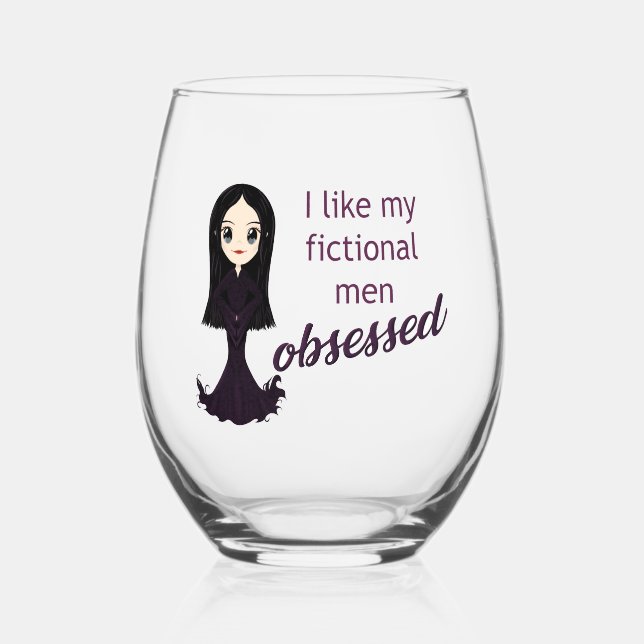 Vaso De Vino Morticia Obssed Wine Glass (Anverso)