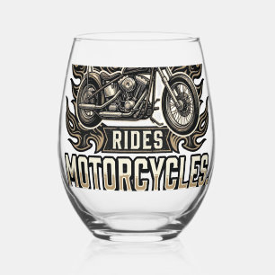 Vaso De Vino Motocicleta Cool Papa Motociclista Antiguo