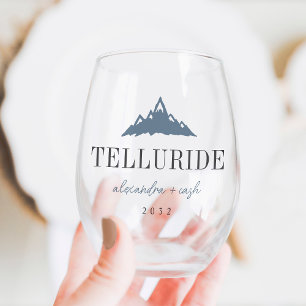 Vaso De Vino Mountain Peaks Destination Wedding Favor