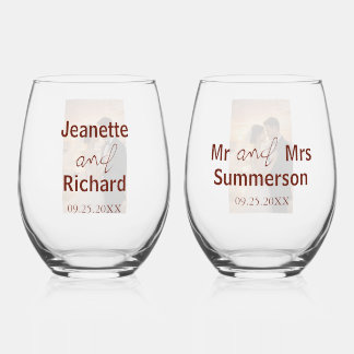 Vaso De Vino Mr and Mrs Sunset Beach Romantic Wedding 