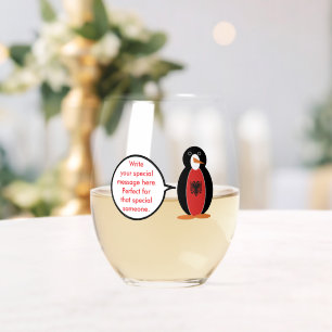 Vaso De Vino Ms. Penguin personalizada Albania