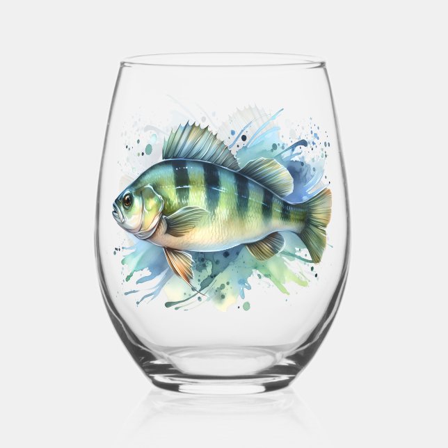 Vaso De Vino Mug - Watercolor Series: Perch (Anverso)
