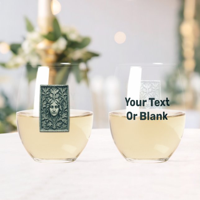 Vaso De Vino Mujer verde - Piedra (Insitu (Boda))