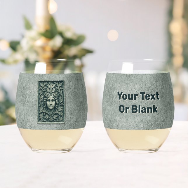 Vaso De Vino Mujer verde - Piedra (Insitu (Boda))