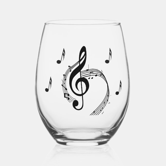Vaso De Vino Música Climactic G Clef (Anverso)