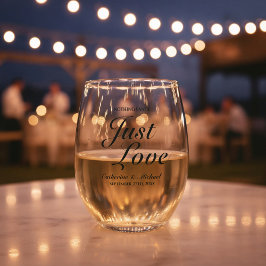 Vaso De Vino Nada Fancy Just Love Boda