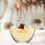 Vaso De Vino Naranja de roya Rosas dama de honor sirvió de rega<br><div class="desc">Este conjunto es la elección perfecta para agradecer a las damas de honor y a la dama de honor de su boda. El bonito diseño de la moda boho incluye un conjunto de rosas acuáticos pintados a mano en tonos de naranja de óxido, madera quemada y melocotón, así como brotes...</div>