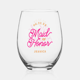 Vaso De Vino Naranja rosa moderna y Minimalista empleada de hon