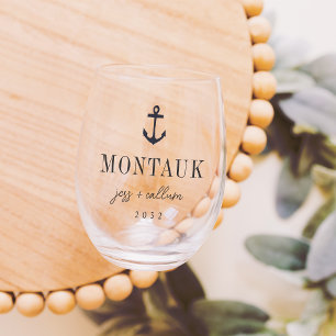 Vaso De Vino Nautical Anchor Destination Wedding Favor