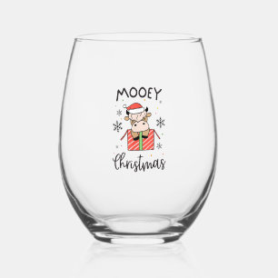 Vaso De Vino Navidades de Mooey lindo bebé Highland Cow Vacas n
