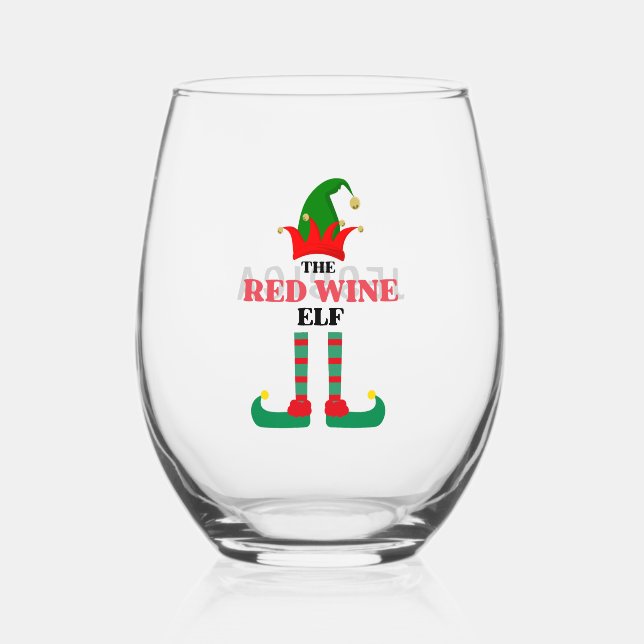 Vaso De Vino Navidades de Red Wine Elf (Anverso)