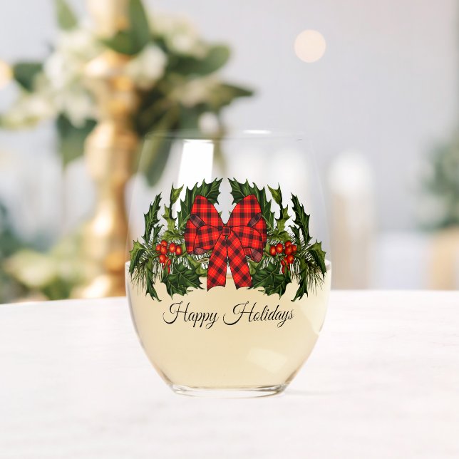 Vaso De Vino Navidades Garland (Insitu (Boda))