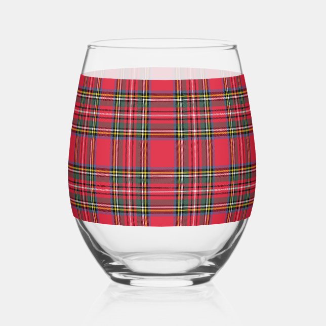Vaso De Vino Navidades Red Plaid (Anverso)