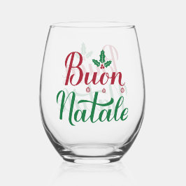 Vaso De Vino Navidades rojos y verdes de Buon Natale