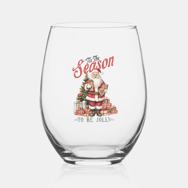 Vaso De Vino Navidades Santa Claus (Anverso)