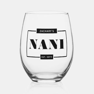 Vaso De Vino Negrita Nani Est New Grandma personalizada
