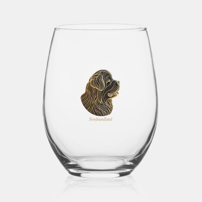Vaso De Vino Newfie Stemless Wine Glass (Anverso)