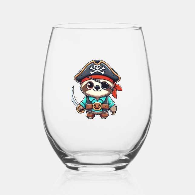 Vaso De Vino Niños piratas de Halloween eslovacos hombres eslov (Anverso)