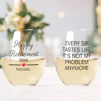 Vaso De Vino No Es Mi Problema Jubilación Divertida Jubilación
