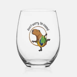 Vaso De Vino No te preocupes ser cappy Capybara Gymnast Hoop Pe