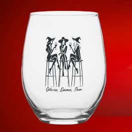 Vaso De Vino Noche de vino de brujas elegante y moderna persona