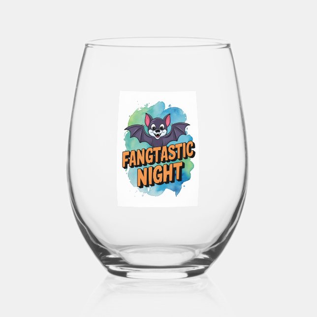 Vaso De Vino Noche Fangtastic (Anverso)