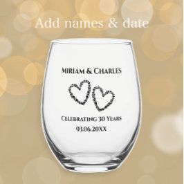 Vaso De Vino Nombramientos de pareja: regalo del 30 aniversario