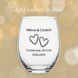 Vaso De Vino Nombramientos de pareja: regalo del 30 aniversario