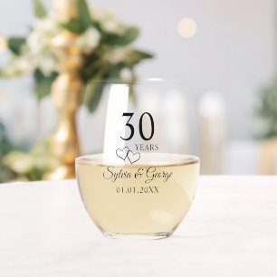 Vaso De Vino Nombramientos de pareja: regalo del 30 aniversario