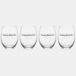 Vaso De Vino Nombre de logotipo comercial Empresa promocional