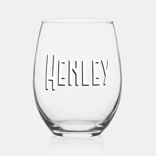 Vaso De Vino Nombre moderno Minimalista 3D blanco
