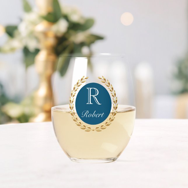 Vaso De Vino Nombre personalizado (Insitu (Boda))