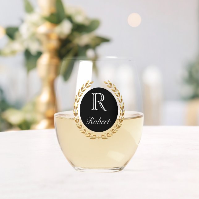 Vaso De Vino Nombre personalizado (Insitu (Boda))