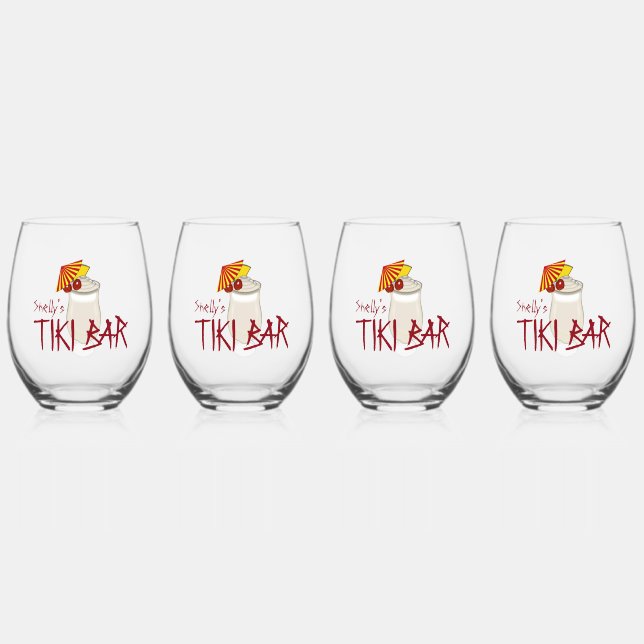 Vaso De Vino Nombre personalizado Barra de lápiz de bebida cong (Anverso)