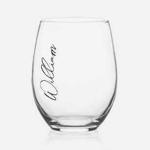 Vaso De Vino Nombre personalizado de guión moderno