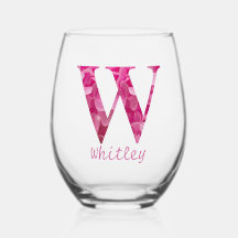 Nombre Personalizado Elegante Monograma Floral Ros