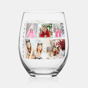 Vaso De Vino Nombre personalizado moderno de varios Collages de
