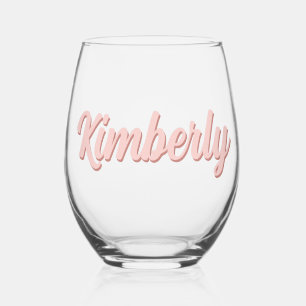 Vaso De Vino Nombre personalizado moderno y elegante