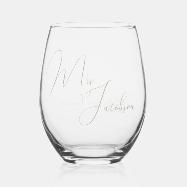 Vaso De Vino Nombre personalizado y logotipo comercial de regal (Anverso)