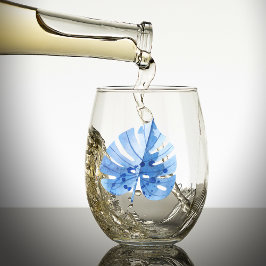 Vaso De Vino Nombre sutil y elegante, hoja de monastera tropica