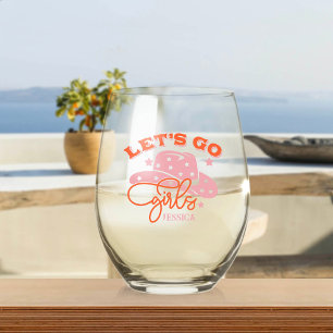 Vaso De Vino Novia Babe Bachelorette Nombre personalizado Vino