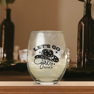 Vaso De Vino Novia Babe Bachelorette Nombre personalizado Vino