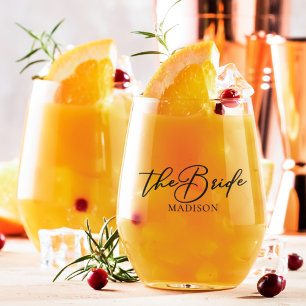 Vaso De Vino Novia Chic Boda Personalizada
